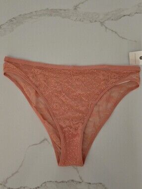 NWT Anthropologie  Lace Bikini Brief - Peach